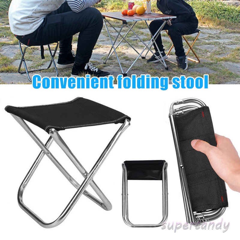 CHUANCHUAN Portable Folding Stool Mini Slacker Chair with 360 Degree Rotation for Outdoor Travel,Hiking,Garden,Fishing 