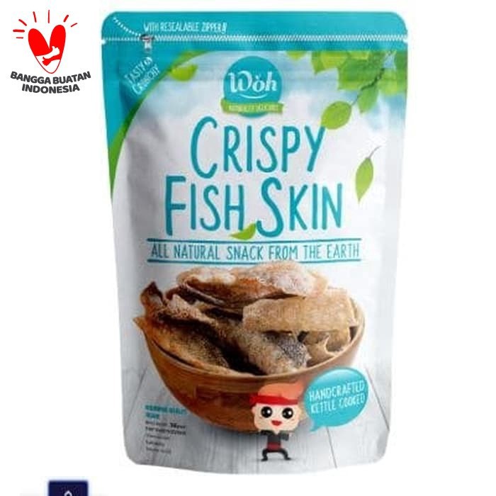 Woh Crispy Fish Skin Balado Flavor 30gr Shopee Singapore