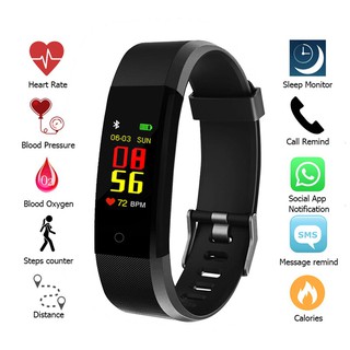 Bluetooth Sport Smart Watch Bracelet Wristband Pedometer Tracker Waterproof  Fitness Smartwatch with Heart Rate Monitor
