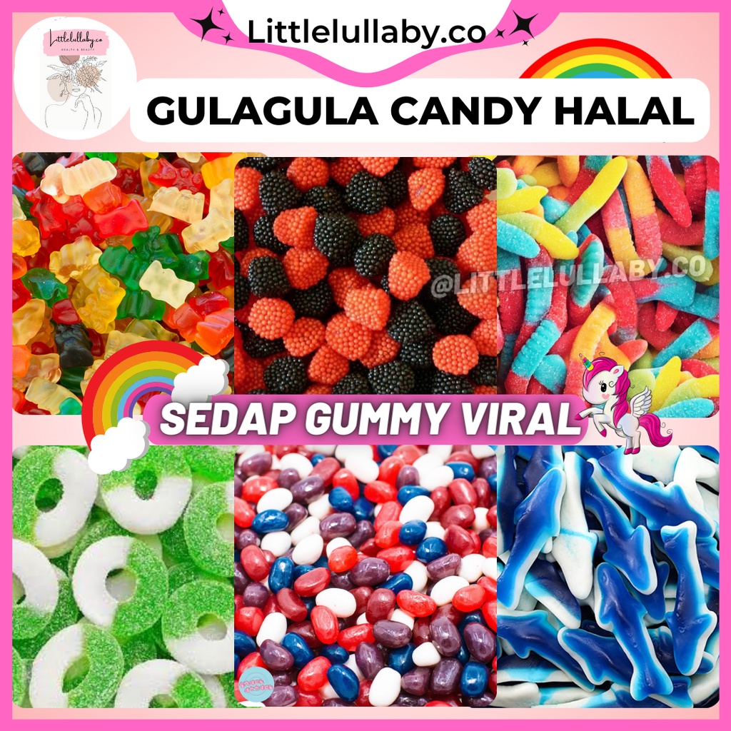 100 Halal Haribo Gummy Sour Belt Assorted Gummi Bear Candy Sweet Sour