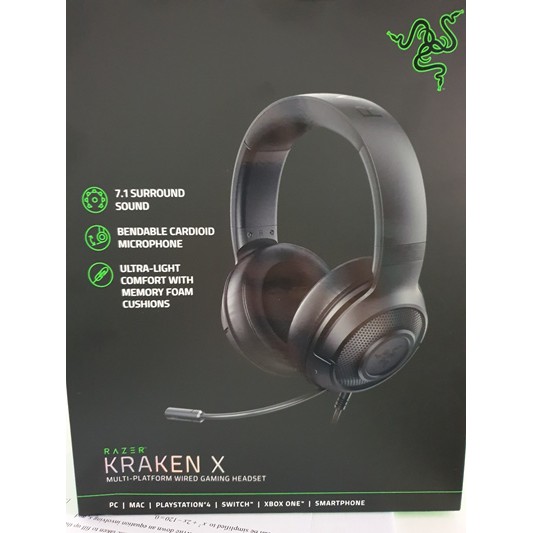 razer kraken x classic black 7.1