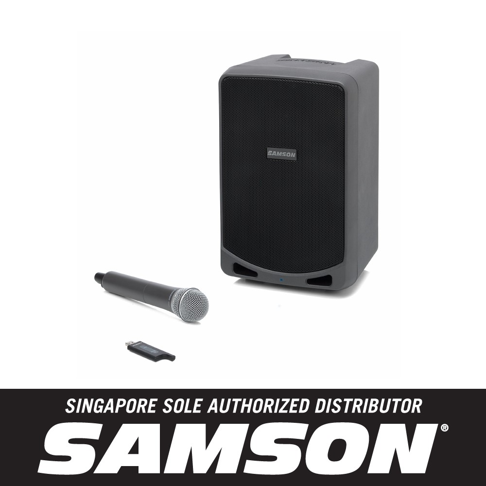 Samson Expedition XP106w Rechargeable Portable PA with Handheld Wireless System and Bluetooth Black