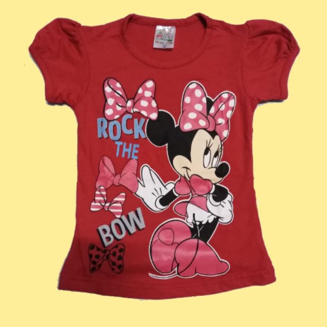 Minnie Mouse Tshirt Girls Clothing Fashion Baju Budak Perempuan Murah Shopee Singapore