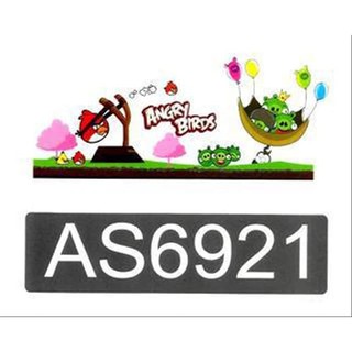 AS6921 ANGRY BIRD N GREEN PIG 60X90 WALSTIKER WALLSTICKER 