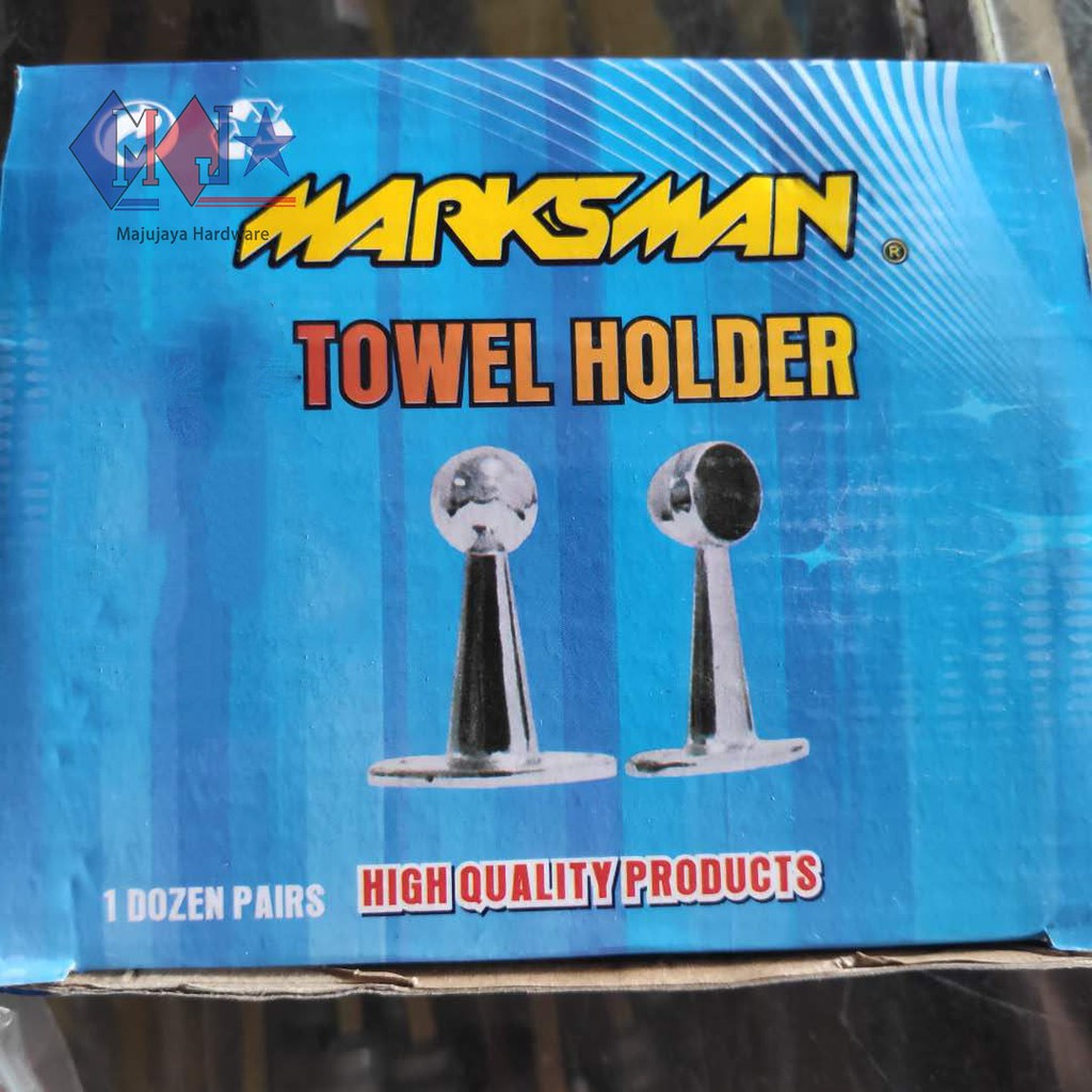 MARKSMAN 19mm End Cap Pipe Holder Towel Rod Bracket for Bathroom