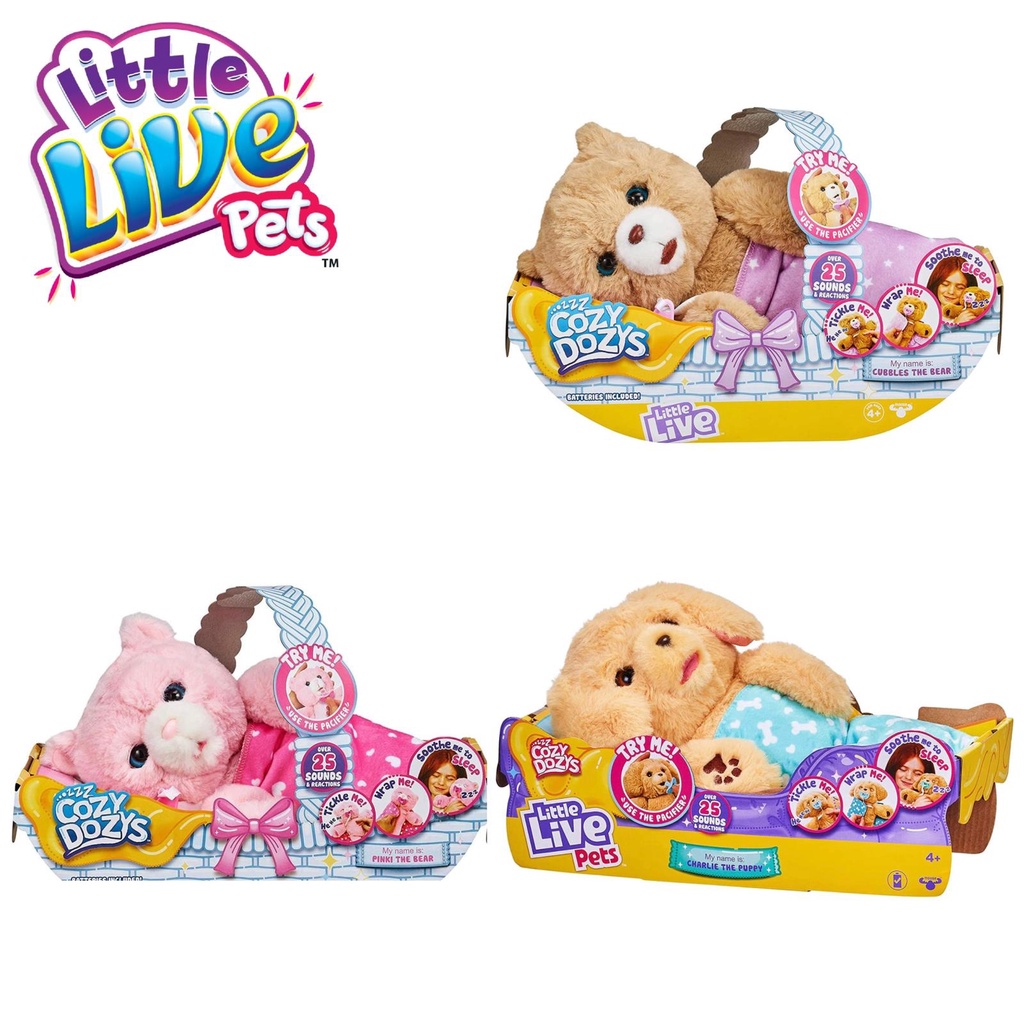 Little Live Pets Cozy Dozy Pinki The Bear Over 25 Sounds And Reactions