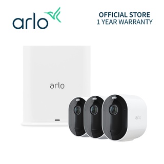 Arlo Pro 4 2K Quad HD Wireless HDR Security Camera System Bundle - 3 Cameras