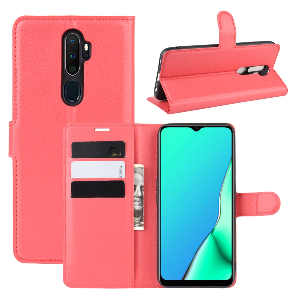 Oppo A9 A5 2020 Luxury Wallet Flip Leather Mobile Phone Cover Stand Case With Card Slots