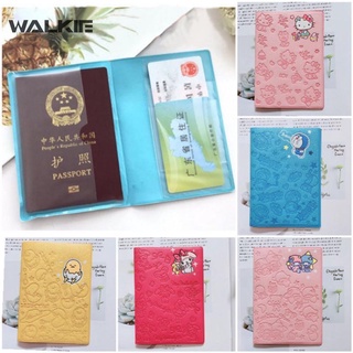 WALKIE Kawaii My Melody Cinnamoroll Portable Passport Cover Anime Sanrioed Girl Heart Travel Boarding Passport Card Holder