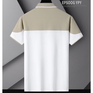 Image of thu nhỏ Summer new men's lapel POLO shirt loose casual short-sleeved T-shirt simple and versatile T-shirt contrast color embroidery T-shirt #4