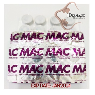 Image of MAC Dual Action Sore Throat Blackcurrant Flavour Lozenges 24's