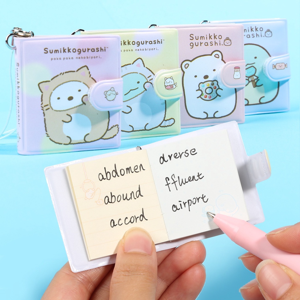 Sumikkogurashi Mini Small Notebook Portable Cute Word Pendant Keychain Notepad Shopee Singapore