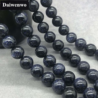 Image of Blue Sand Stone Beads 4-12mm Round Natural Loose Stone Bead Diy for Jewelry