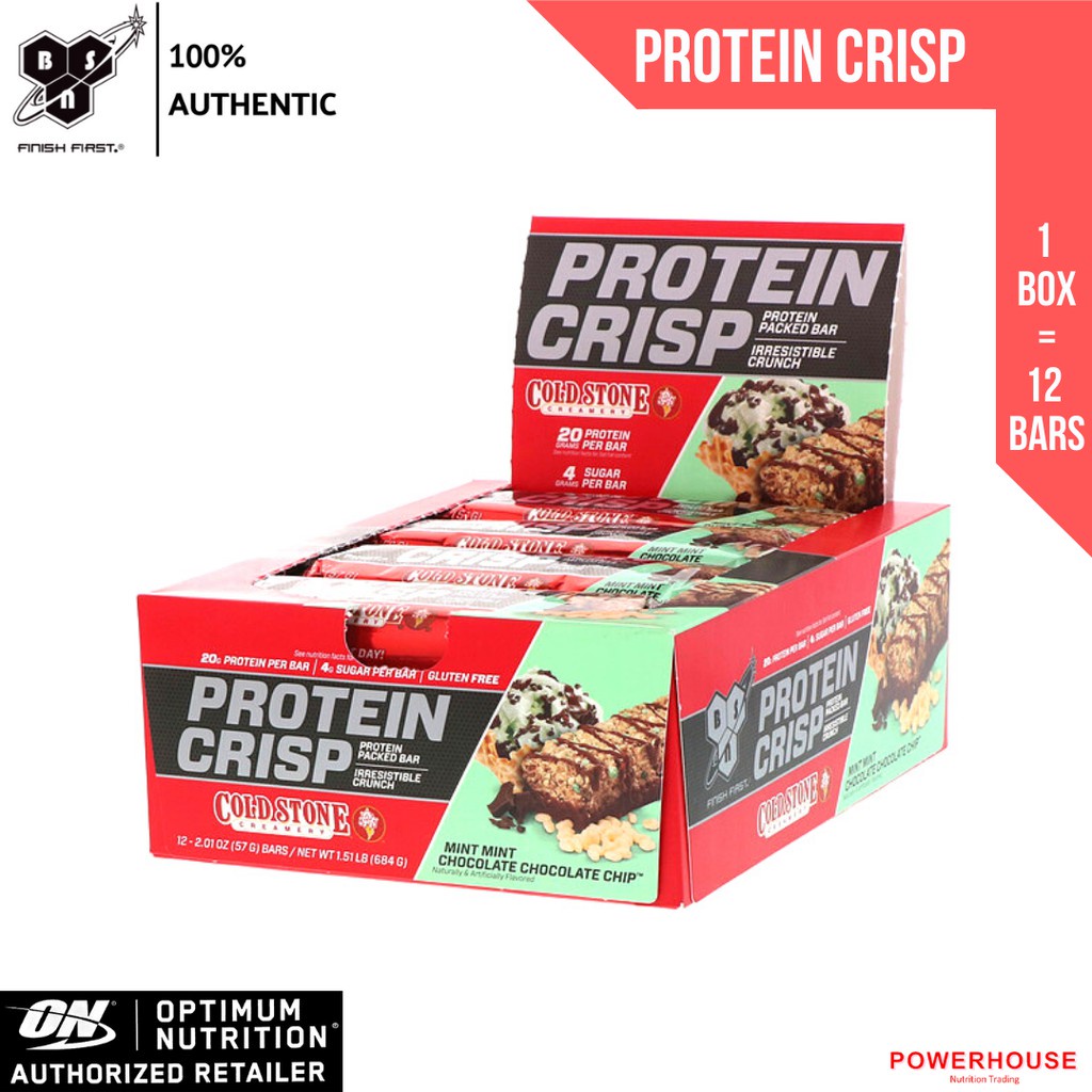 Malay Local Stock Bsn Protein Crisp Bar 1 Box Of 12 Bars Protein Snack Protein Bar Shopee Singapore