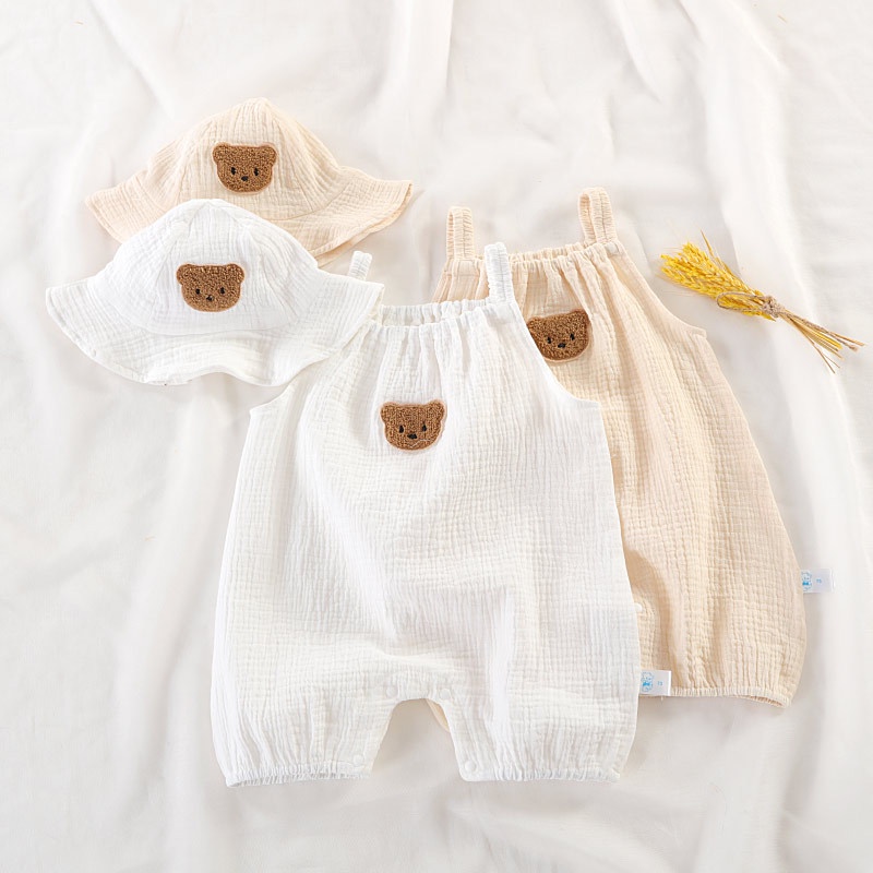 Luckinbaby Baby Unisex Romper Jumpsuit Basic Plain Rib Stitch Stripe Long Sleeve Bodysuit Clothes for Infant Boy Girl 