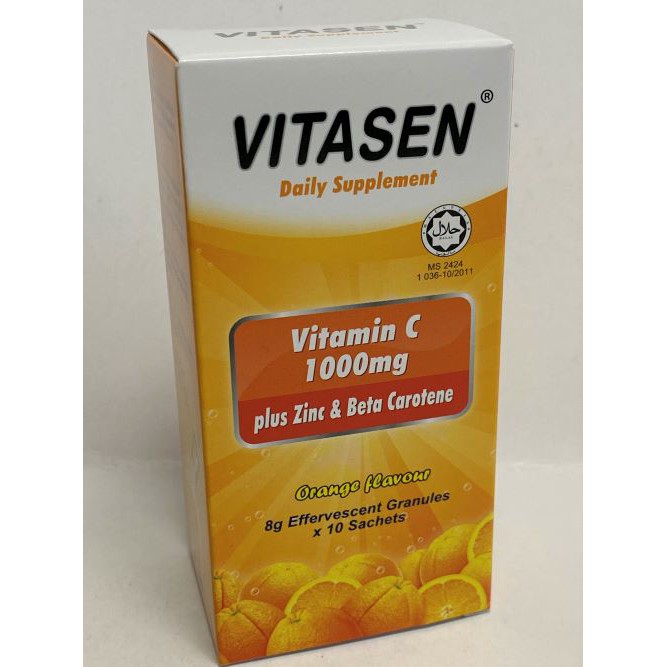 Vitasen Vitamin C 1000mg 8gx10 Sachets Exp 03 2023 Shopee Singapore