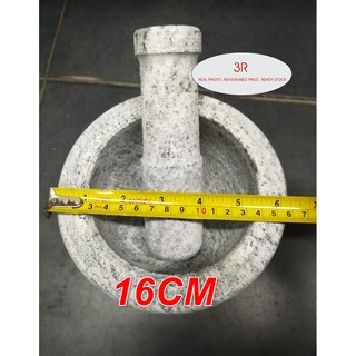 RAYACO 16CM Mortar and pestle Lesung Batu  Nature 