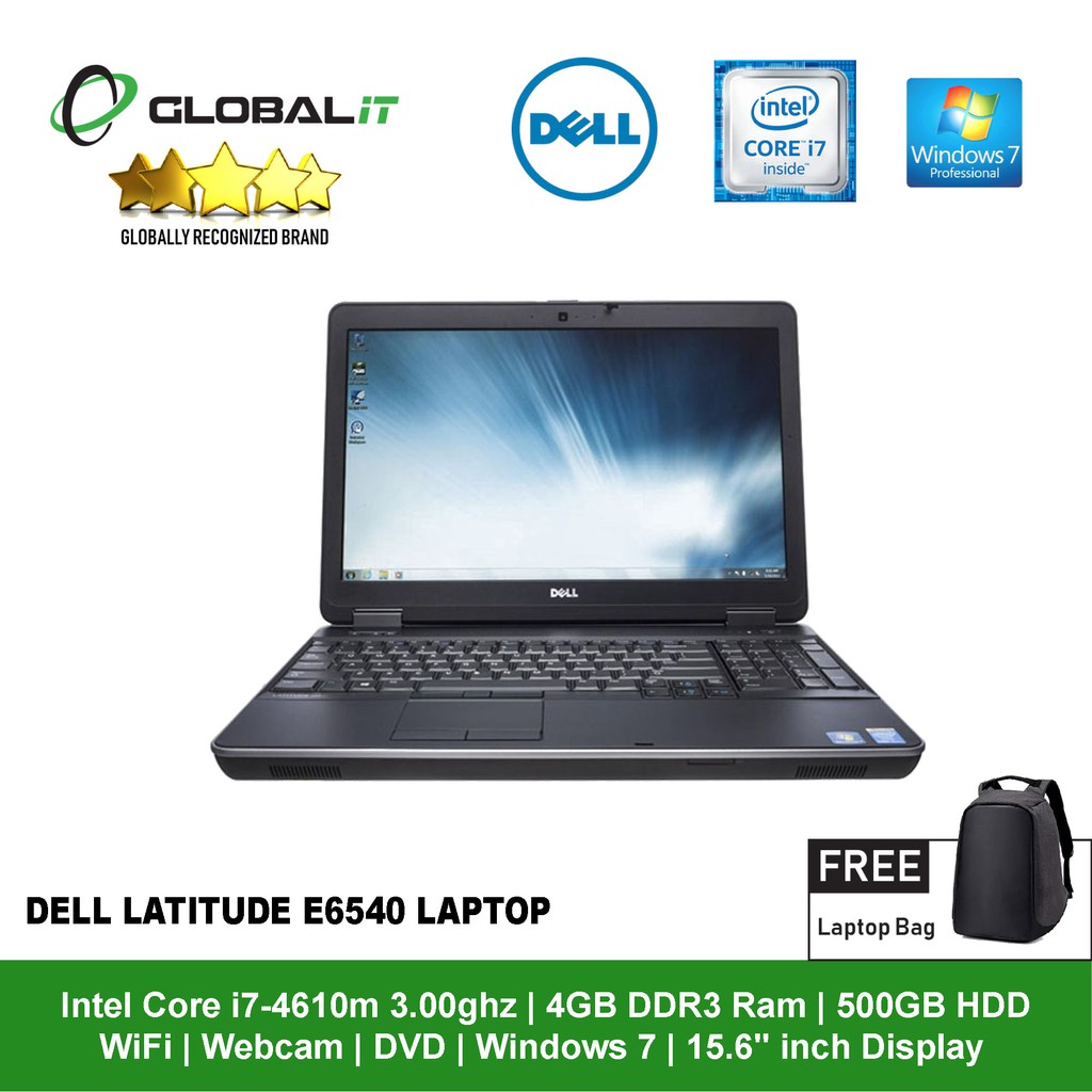 Refurbished Notebook Dell Latitude E6540 Laptop 15 6 Inch Display Wifi Webcam Intel Core I7 Windows 7 Shopee Singapore