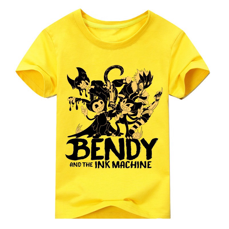 Ready Stock Kids Costume Tees Boys Girls Bendy And The Ink Machine Cosplay Keep Smile Clothes Tshirt Short Sleeve T Shirt Tee Tops Shopee Singapore - bendy and the ink machine short sleeve t shirt kids roblox keep smiling tee tops