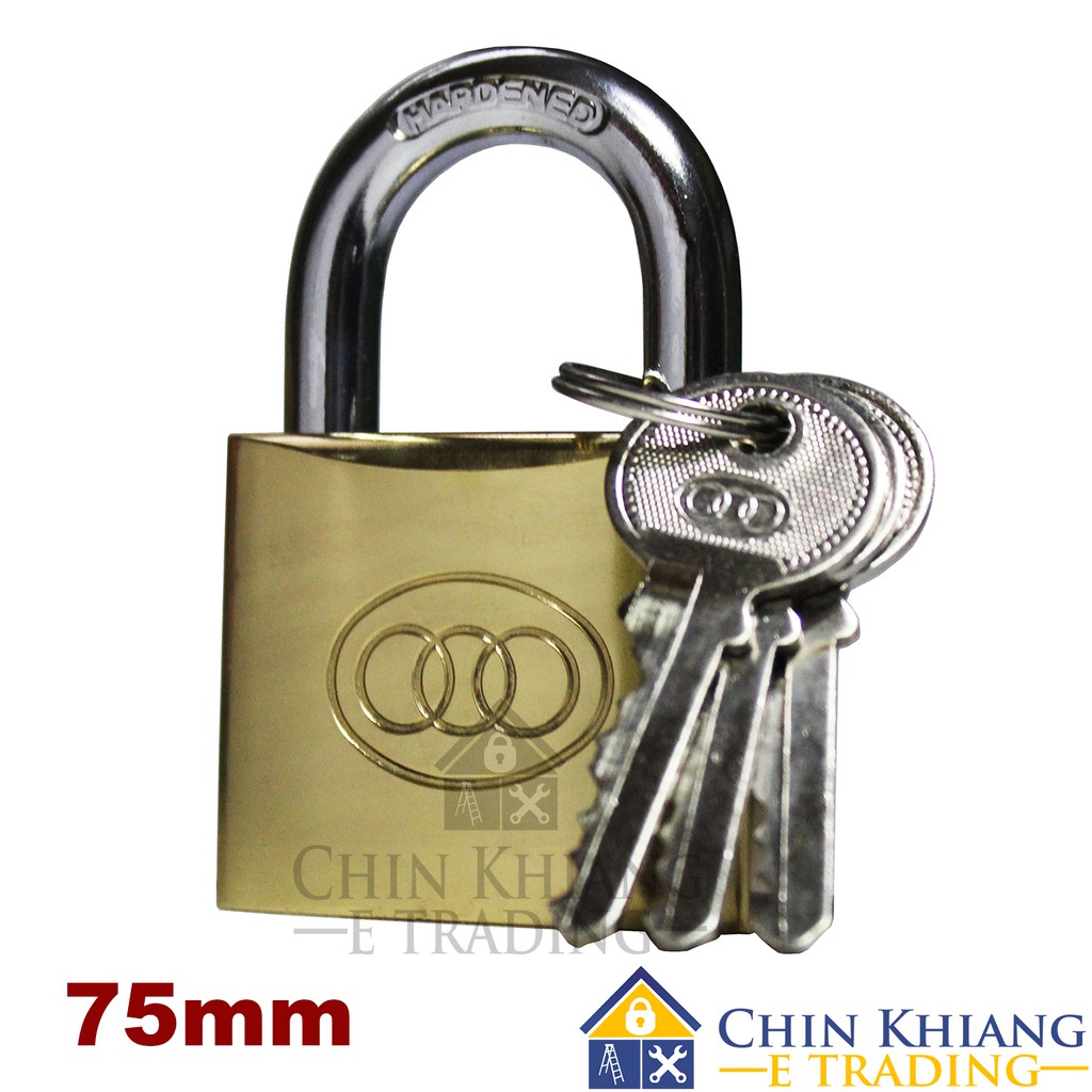 Shop Malaysia Tri Circle No 267 Brass Padlock 75mm Shopee Singapore
