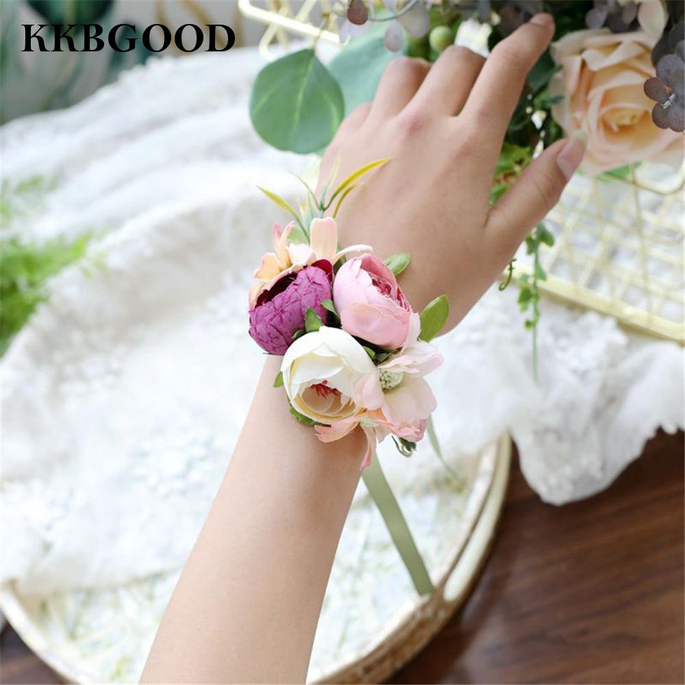 Details about   1PC Wrist Hand Flowers Bracelet Sisters Hand Flowers Wedding Party Accessories 