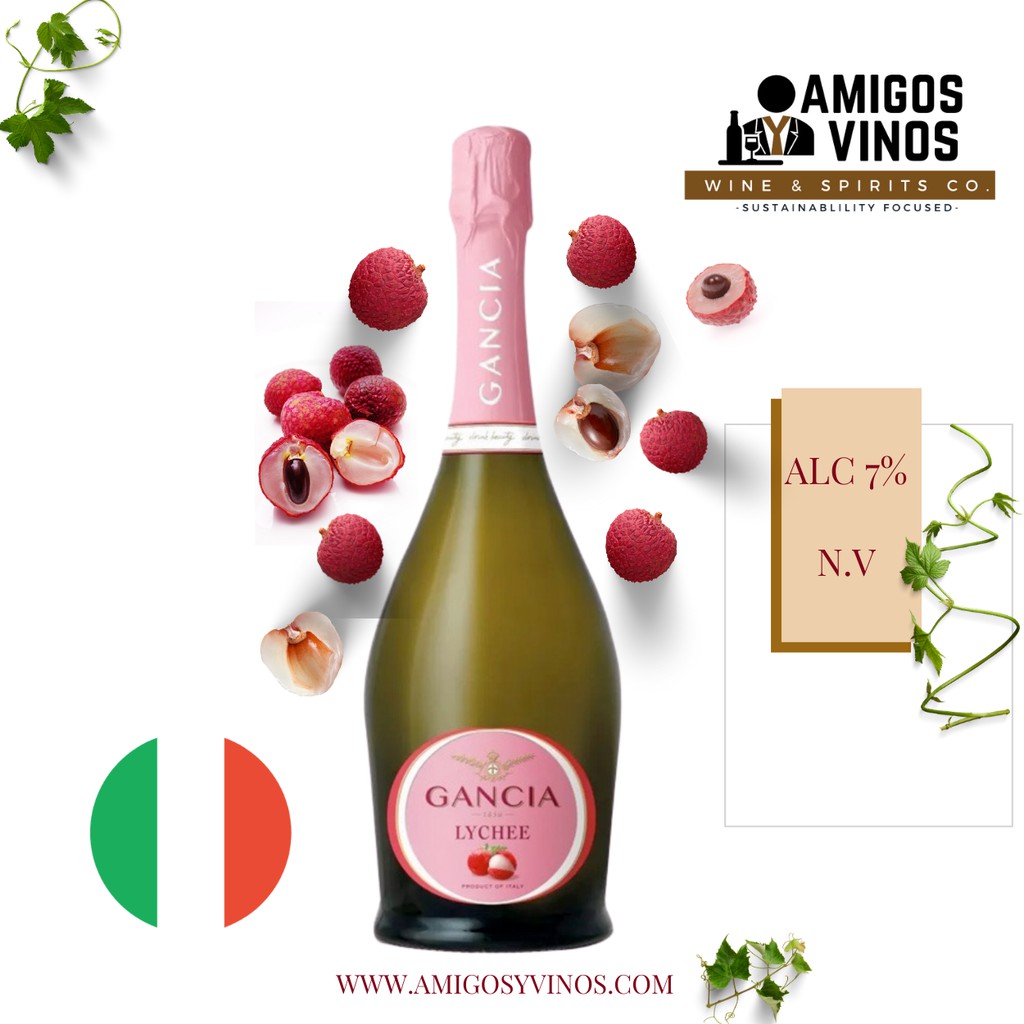 Gancia Romina Lychee Sparkling Wine Prosecco Sweet Brut 750ml Shopee