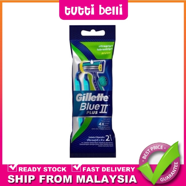 Gillette Blue II Plus Pivot 2s Disposable Razor/ Shave | Shopee Singapore