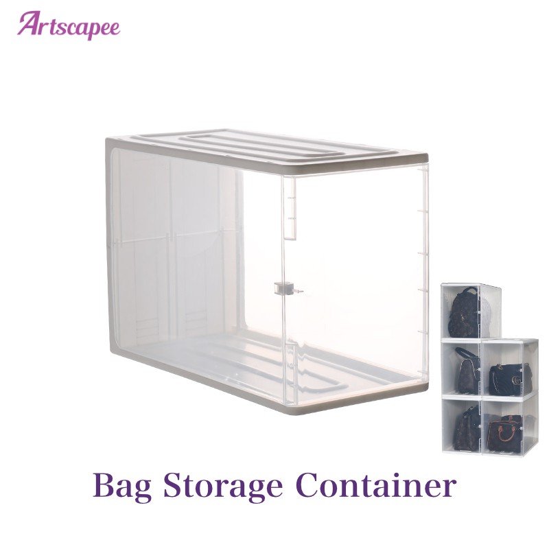 Stackable Bag Storage Organiser, Clear Storage Boxes For Handbags