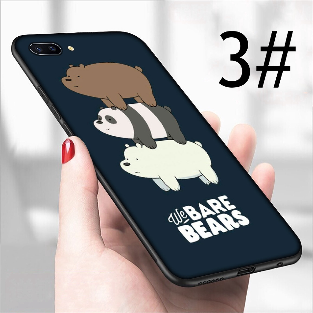 OPPO A3s A5 A5s A7 AX5s AX7 A9 2020 Reno Z 2 10X Soft Phone Case We Bare Bears funny Black Cover