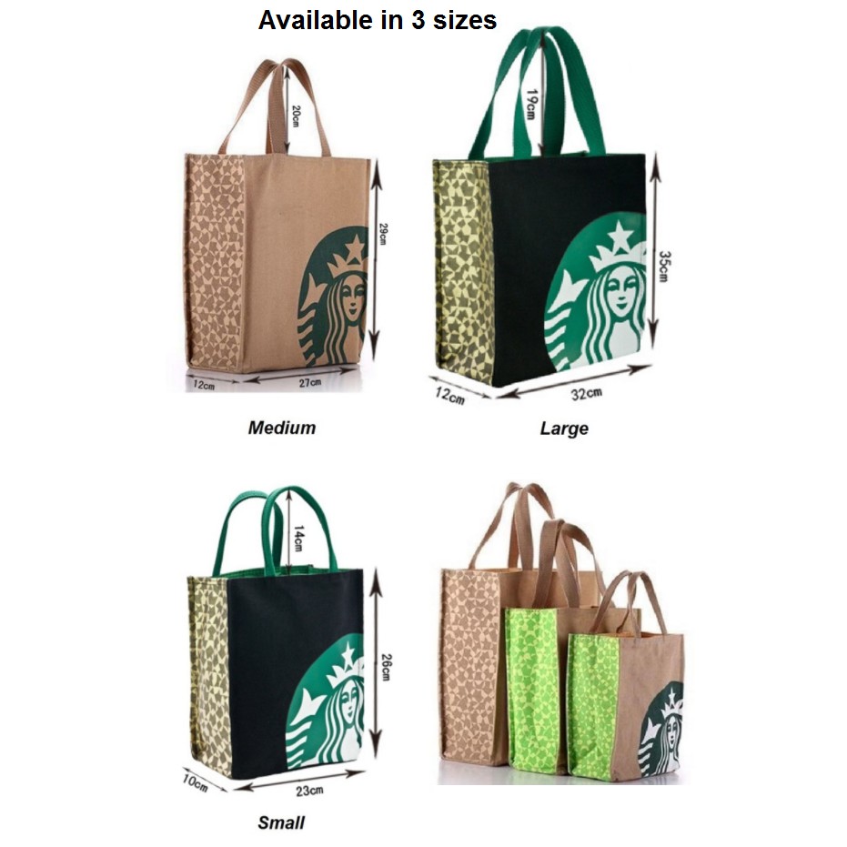 reusable shopper bag starbucks large