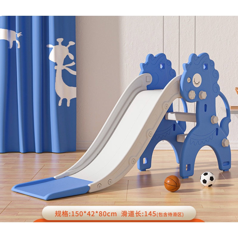 Freestanding Slides, Toddler Slide With Basketball Hoop, Easy Set Up