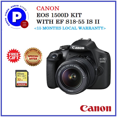 canon 1500d price dual lens