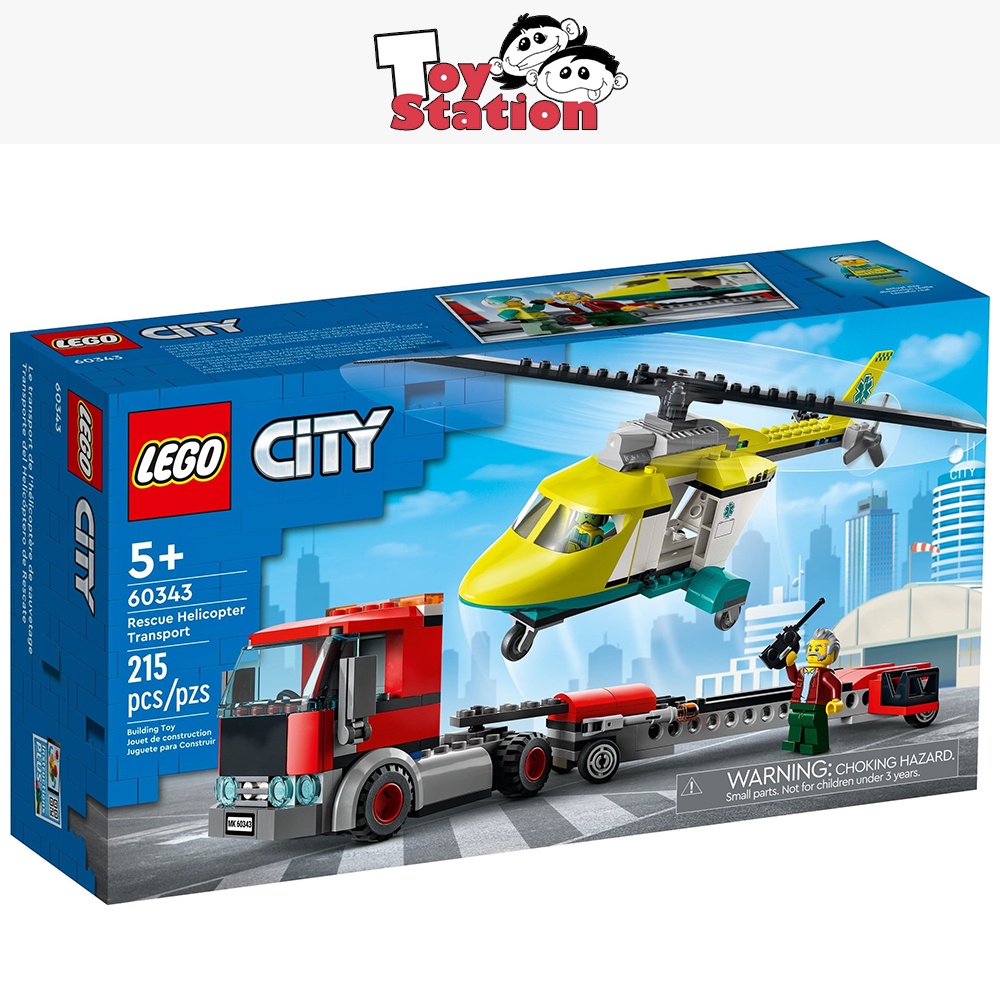 LEGO City 60343 Rescue Helicopter Transport | Shopee Singapore