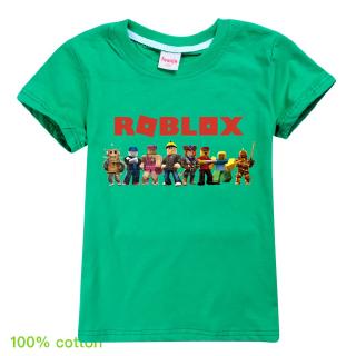 Roblox Cartoon Pattern Printing Kids Fashion T Shirt Tops Boys Tee ...