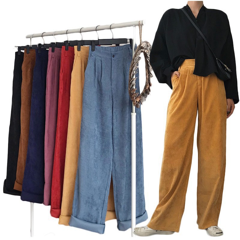corduroy high waist pants