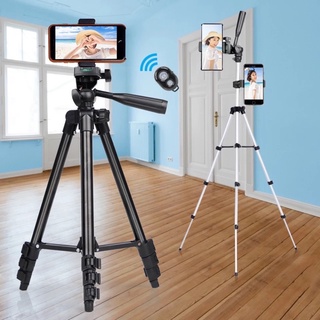 Tripod STAND for mobile phone and cameras with 1.1/1.25/1.33/1.4/1.6 meter height and carry pouch