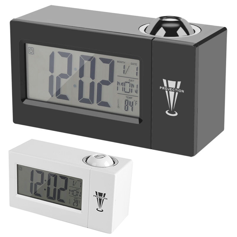 Digital Clock Snooze Alarm Ceiling Projection Temperature Display