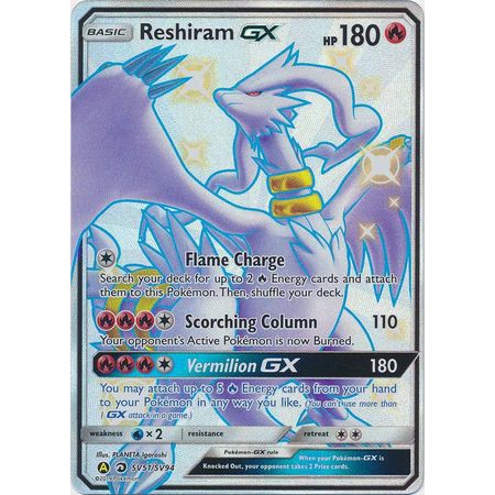 Ptcg Pokemon Cards Sun Moon Hidden Fates Reshiram Gx Sv51 Sv94 Shiny Ultra Rare Shopee Singapore