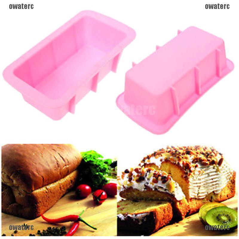 pink Silicone Bread Loaf Cake Mold Non Stick Bakeware Baking Pan Oven Rectangle Mould