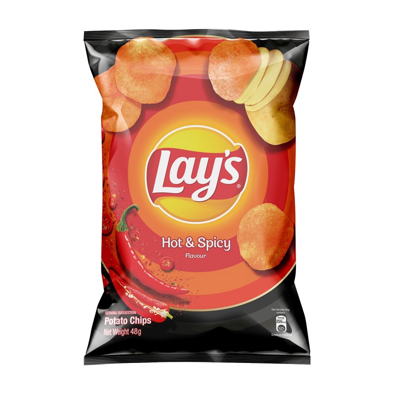 Lay's Hot & Spicy 48g - DKSHSG (Halal) | Shopee Singapore