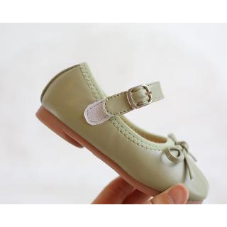 Fresh Girls Plain Pigmented Bowknot Velcro Soft Leather Shoes Square Head Anti-skid 2-6 Years Old Kids Princess Shoes #5