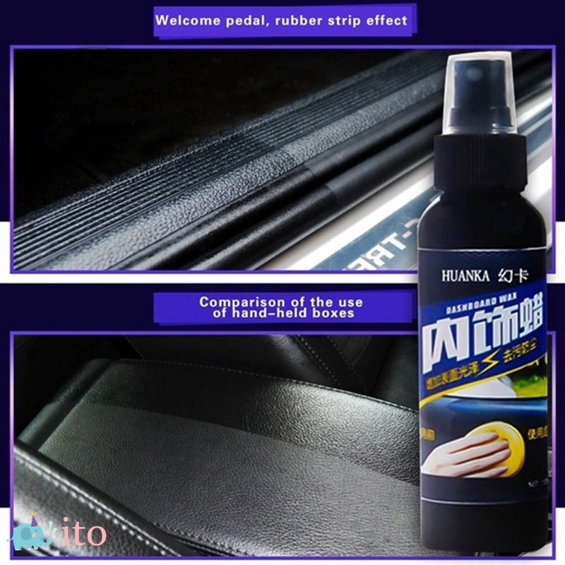 120ml Car Polish Wax Plastic Leather Retreading Agent Automotive Interior Cleaner Tire Wax Paint Ito