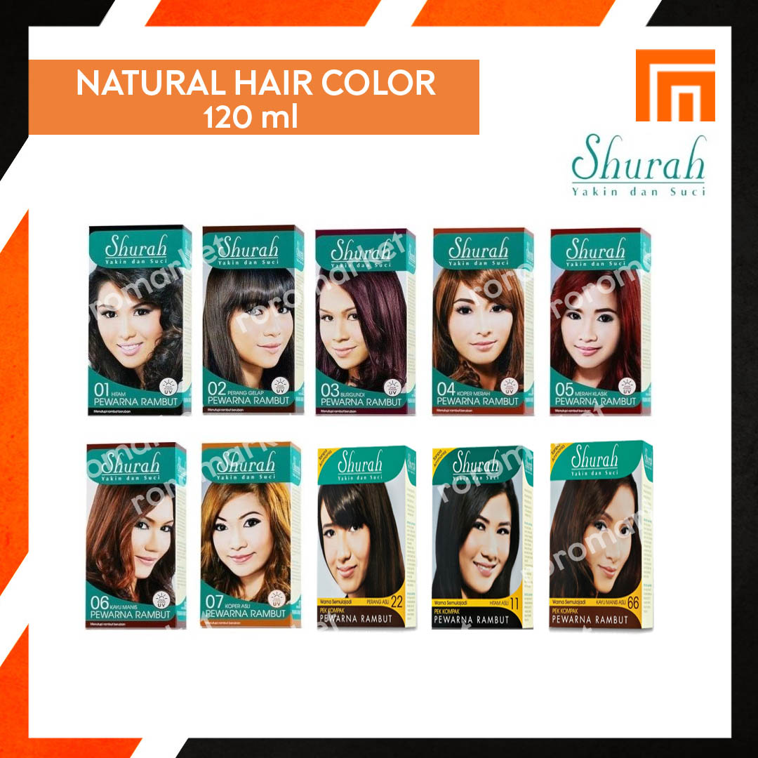 Shop Malaysia Shurah Pewarna Rambut Natural Hair Coloring Henna Halal Cream120 Ml Shopee Singapore