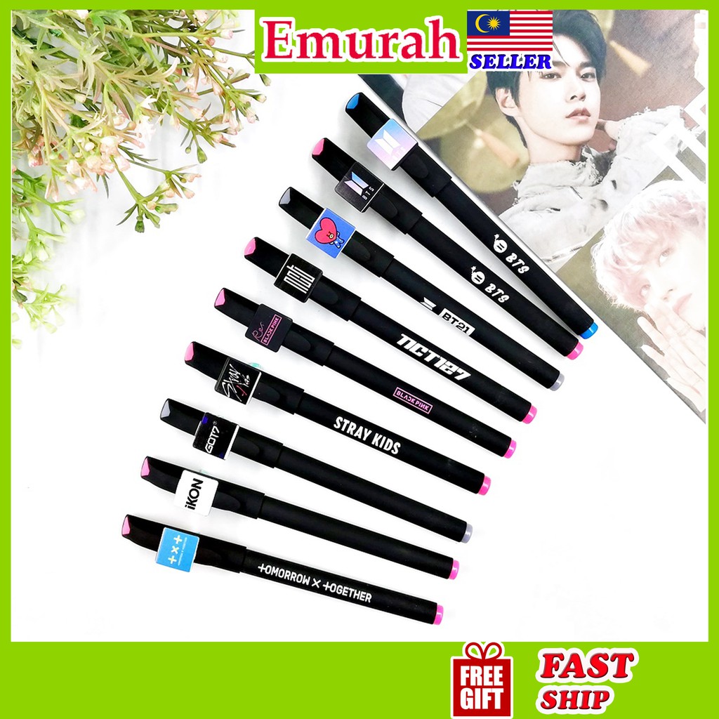 Ball Pen Nct Blackpink Exo Wanna One Twice Ikon Stray Kids Monsta X Seventeen Got7 Txt Jungkook V Jimin Bts Shopee Singapore