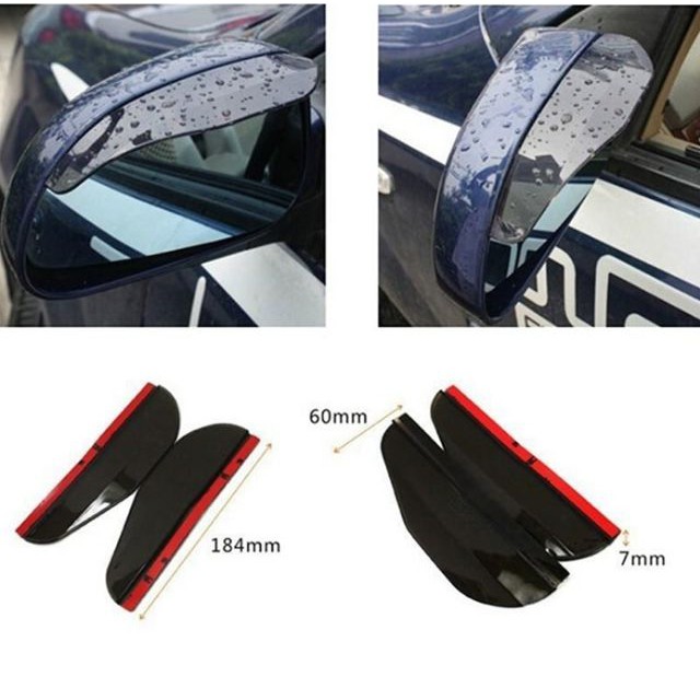 SIDE MIRROR VISOR GUARD Car Rear View Rain Protector Eyebrow AXIA MYVI