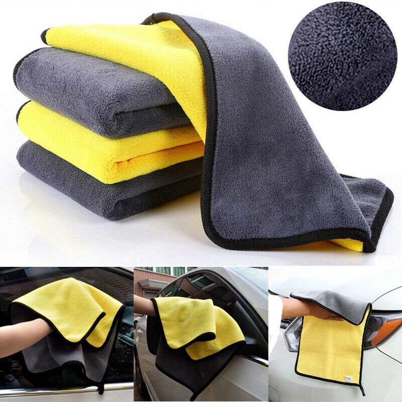 30*60cm Car Wash Microfiber Towel Auto Cleaning Drying Cloth Hemming Super Absorbent