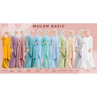 Mulan Basic Muslimah Loose Poket X Payah Gosok everyone favourite