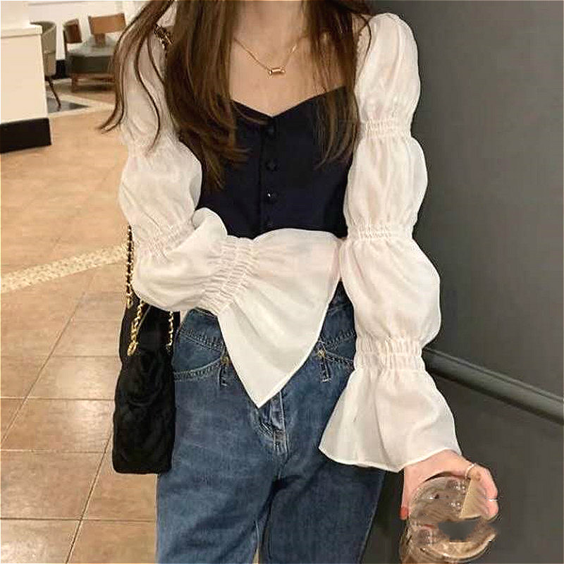 ruffle square neck top