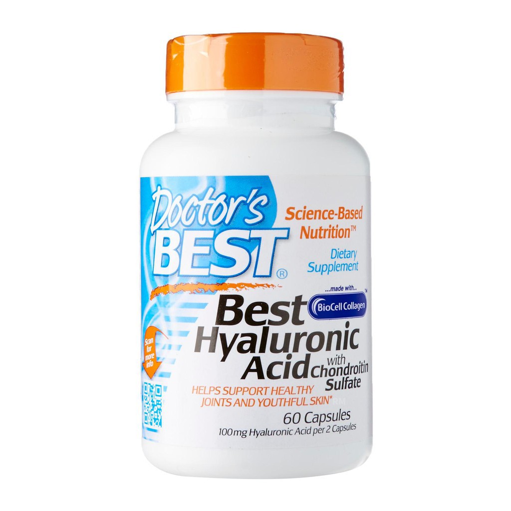 Doctor's Best Hyaluronic Acid With Chondroitin Sulfate 60 Capsules