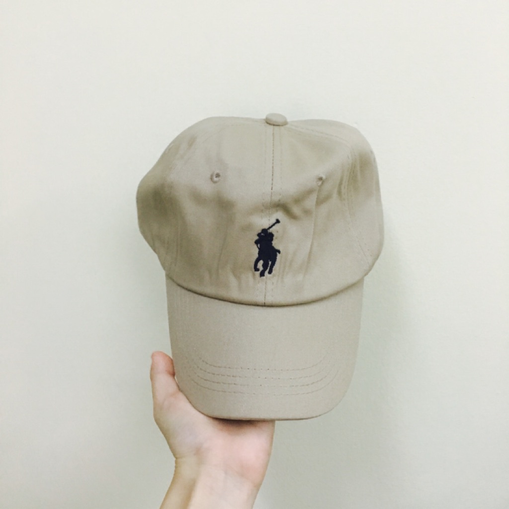 beige polo cap